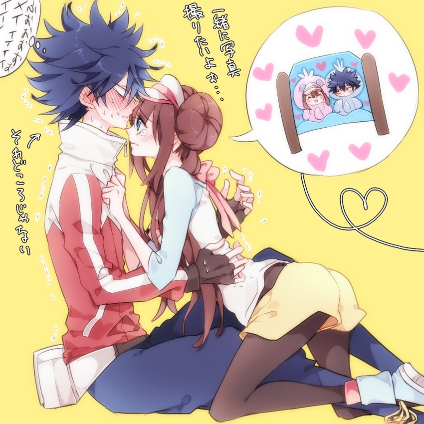 rosa and hugh (pokemon and 1 more) drawn by sakuragi_mikan