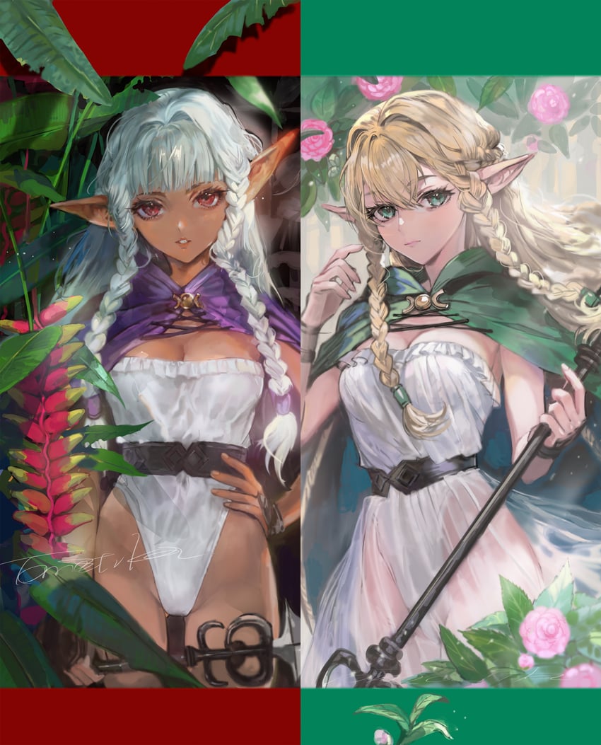 rosalinde and eltolinde (unicorn overlord) drawn by tomatika