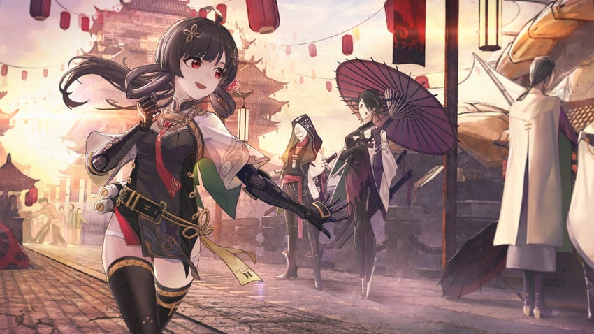pulao, pulao: dragontoll, and yazi (punishing: gray raven) drawn by wu_lun_wujin