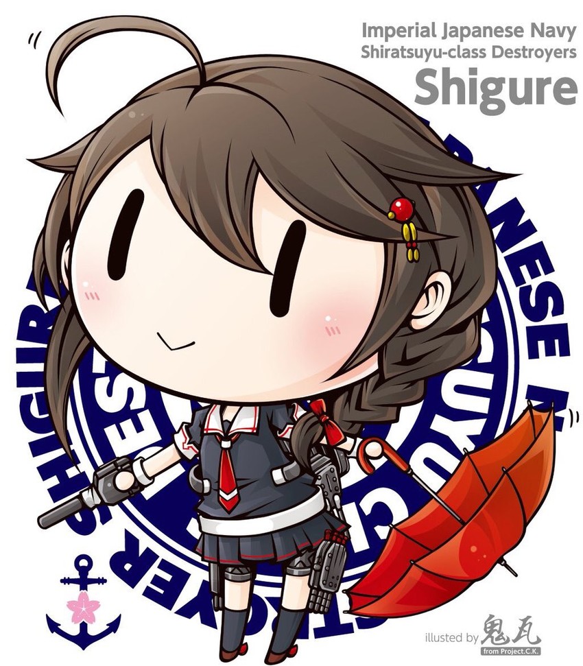shigure and shigure kai ni (kantai collection) drawn by project.c.k.