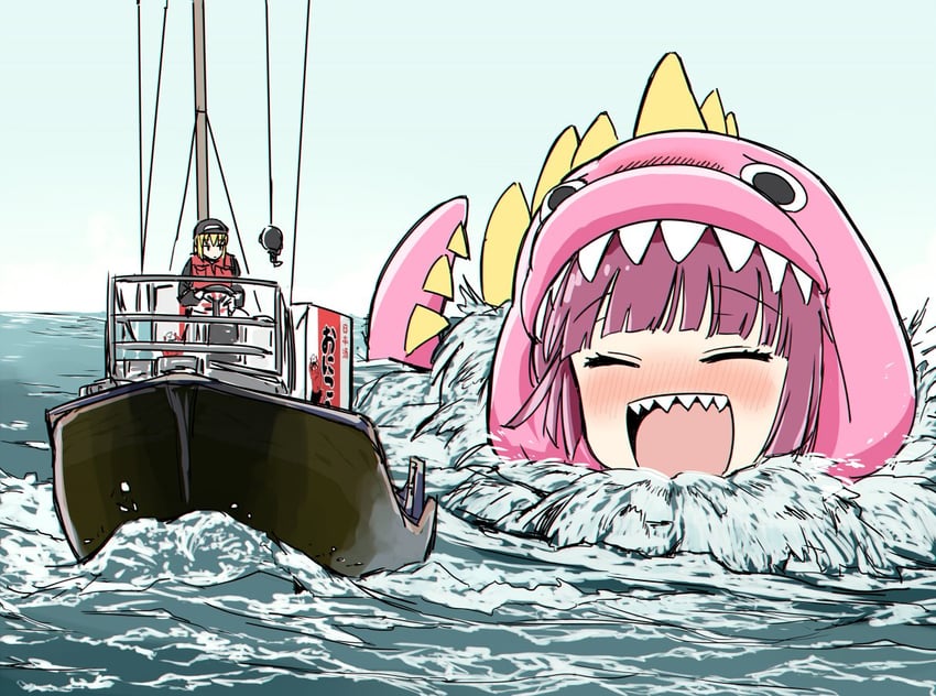 hiroi kikuri, godzilla, and ijichi seika (bocchi the rock! and 2 more) drawn by torako_(toramaru)