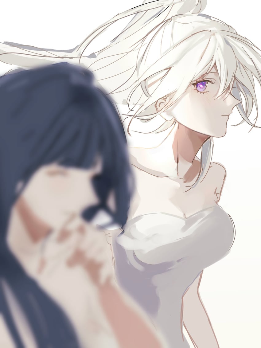 kiana kaslana and raiden mei (honkai and 1 more) drawn by oldsprout1108
