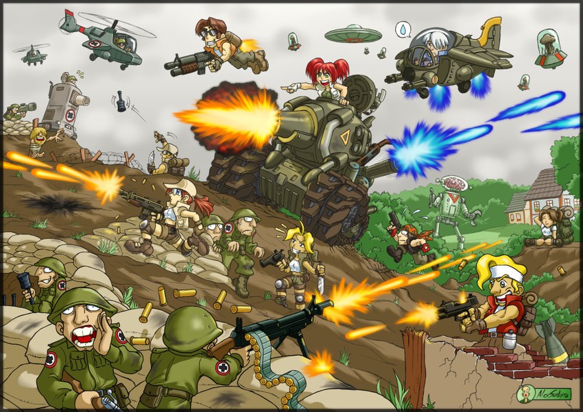 fio germi, kasamoto eri, ralf jones, clark still, marco rossi, and 6 more (metal slug)