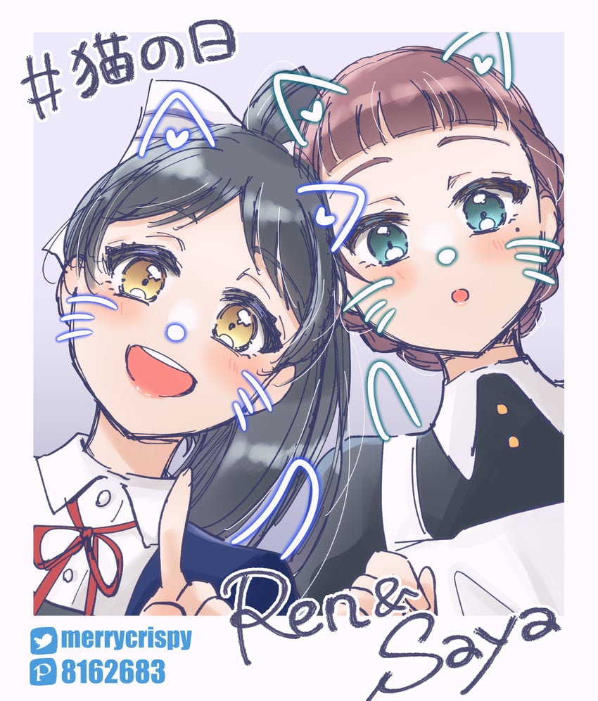 hazuki ren and saya (love live! and 1 more) drawn by nagatsuki_chihoru
