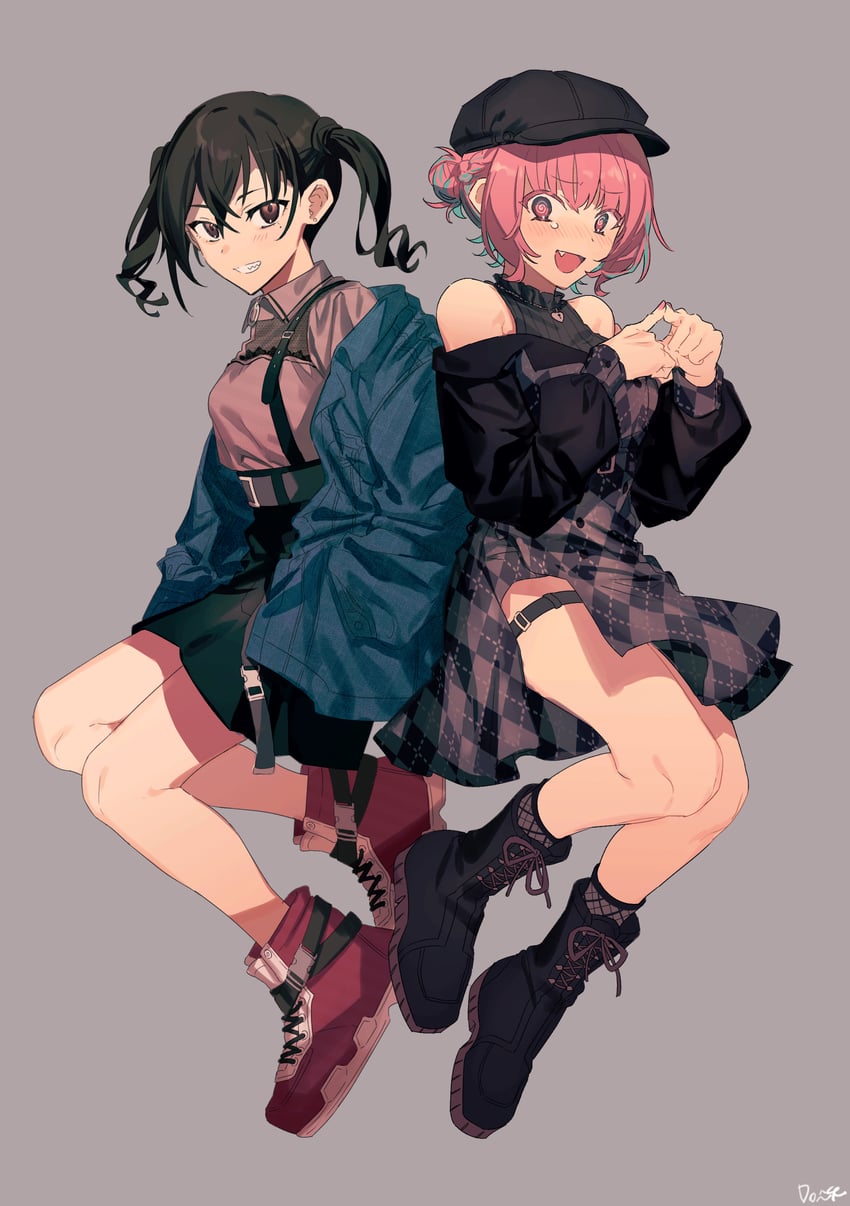 yumemi riamu and sunazuka akira (idolmaster and 2 more) drawn by dose_(anyhou)