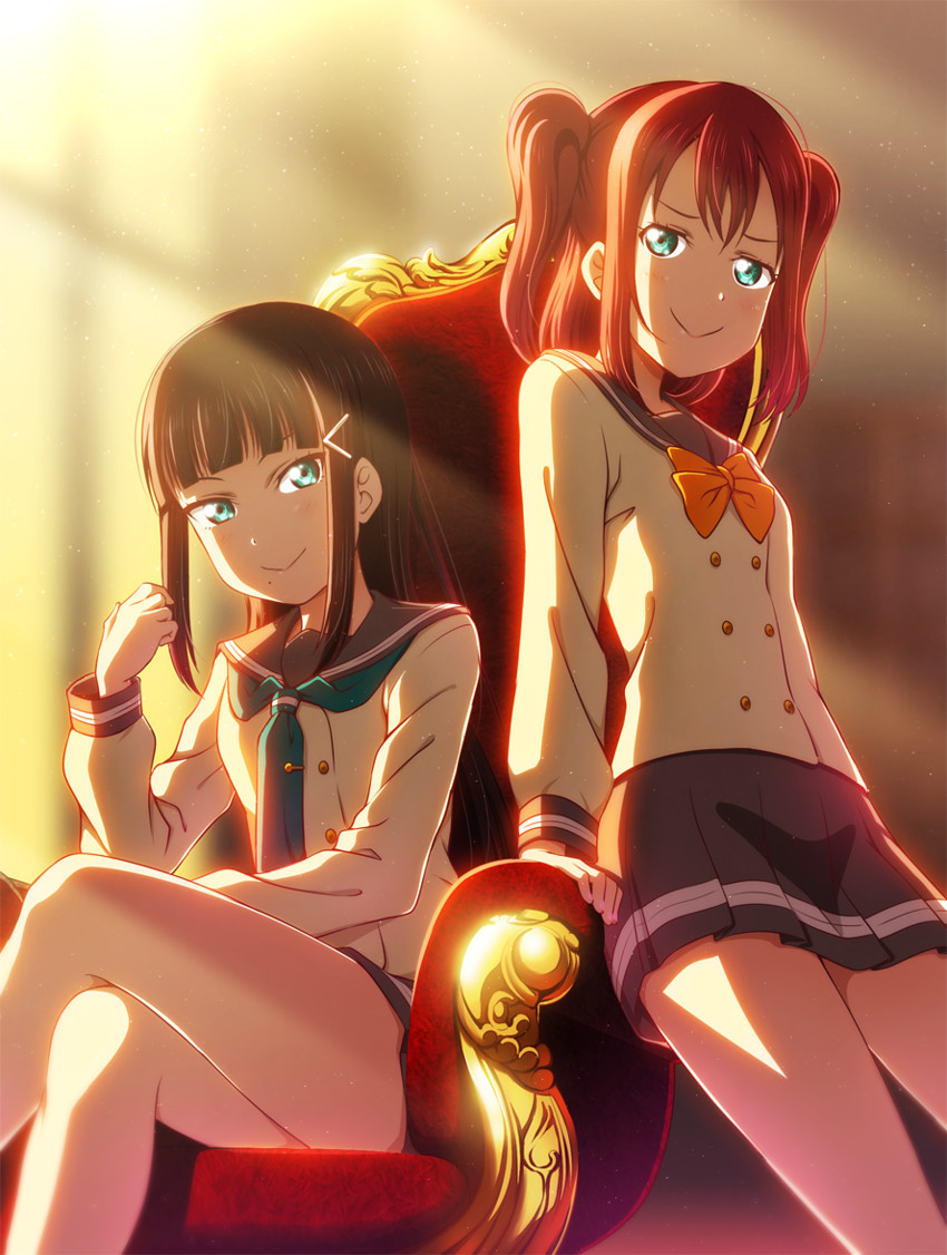 kurosawa dia and kurosawa ruby (love live! and 1 more) drawn by anibache