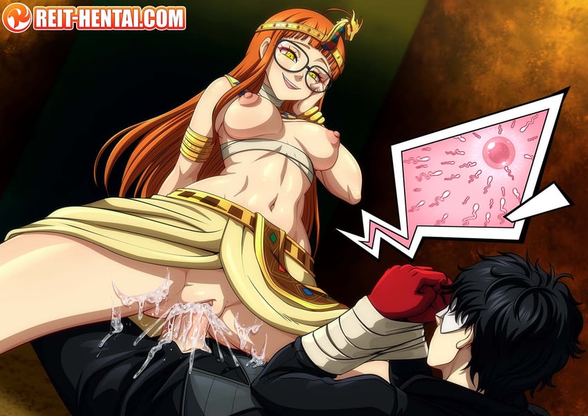 amamiya ren, sakura futaba, and shadow futaba (persona and 1 more) drawn by reit