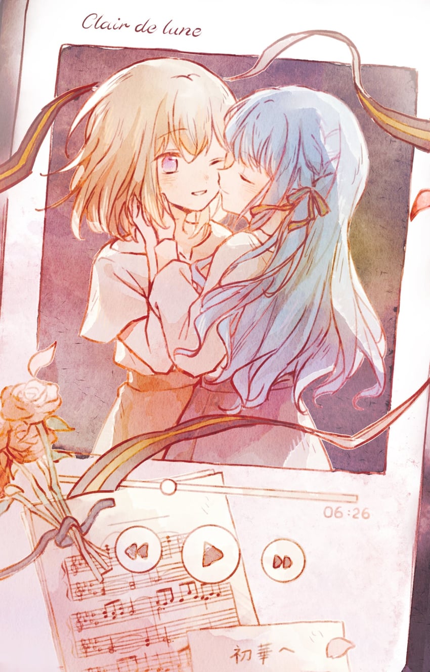 togawa sakiko, misumi uika, and claude debussy (bang dream! and 1 more) drawn by sayasora