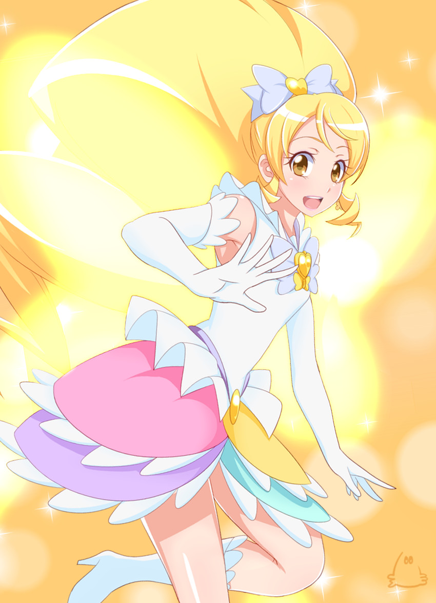oomori yuuko and cure honey (precure and 1 more) drawn by jabara_tornado