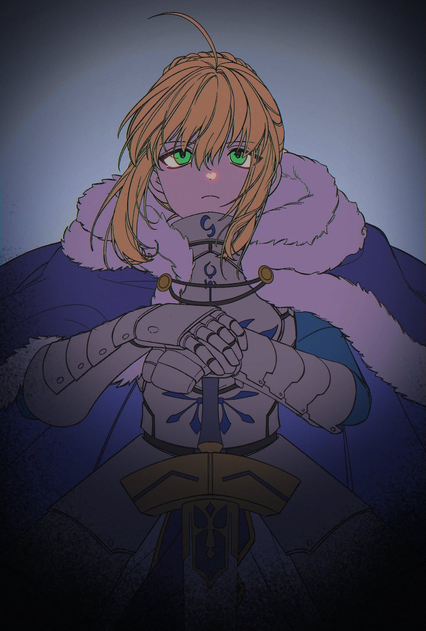 artoria pendragon and saber (fate and 1 more) drawn by sattari