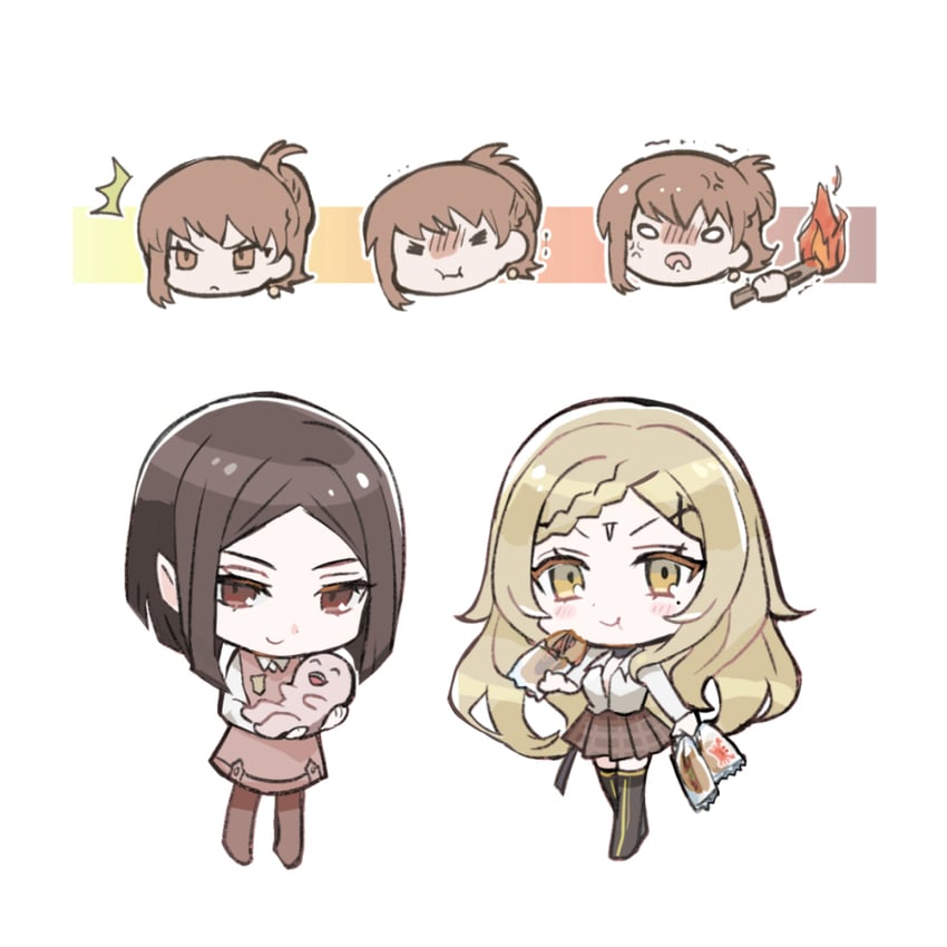 five, arioch, and eris (drag-on dragoon and 3 more) drawn by miichinori