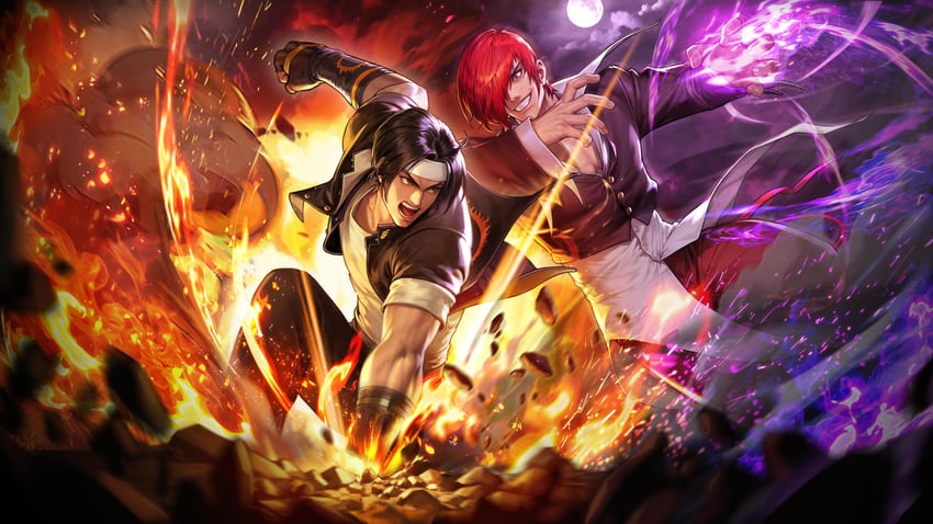 yagami iori and kusanagi kyou (the king of fighters and 2 more)