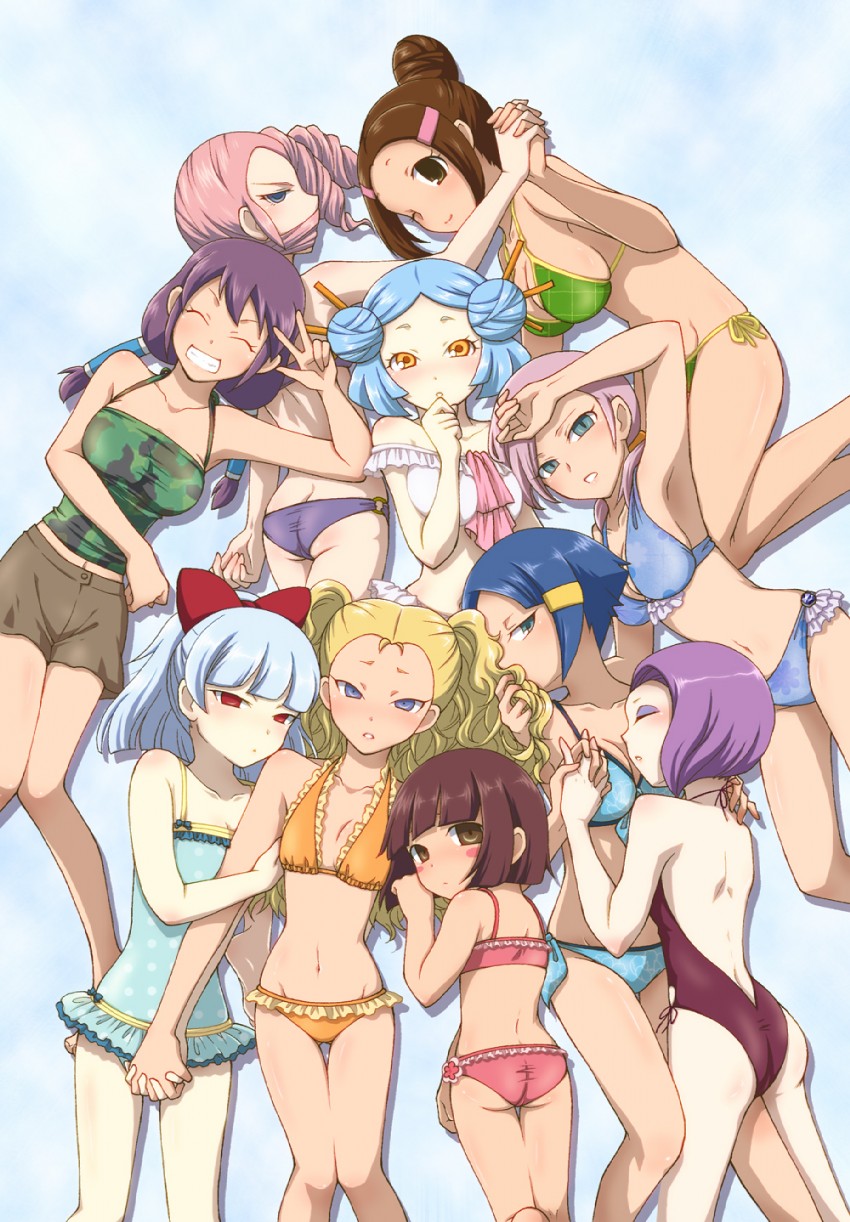 koto tsumugi and hazekura utsuki (inazuma eleven) drawn by maron_(quintet_colors)