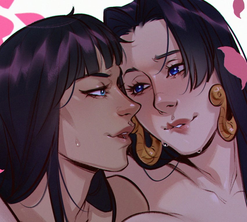 nico robin and boa hancock (one piece) drawn by valentina_tavolilla