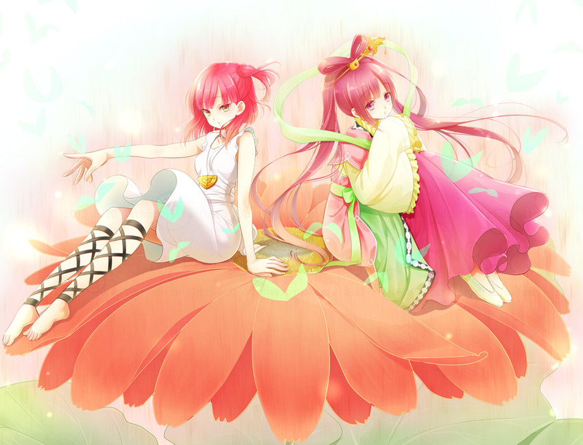 morgiana and ren kougyoku (magi the labyrinth of magic) drawn by ebito