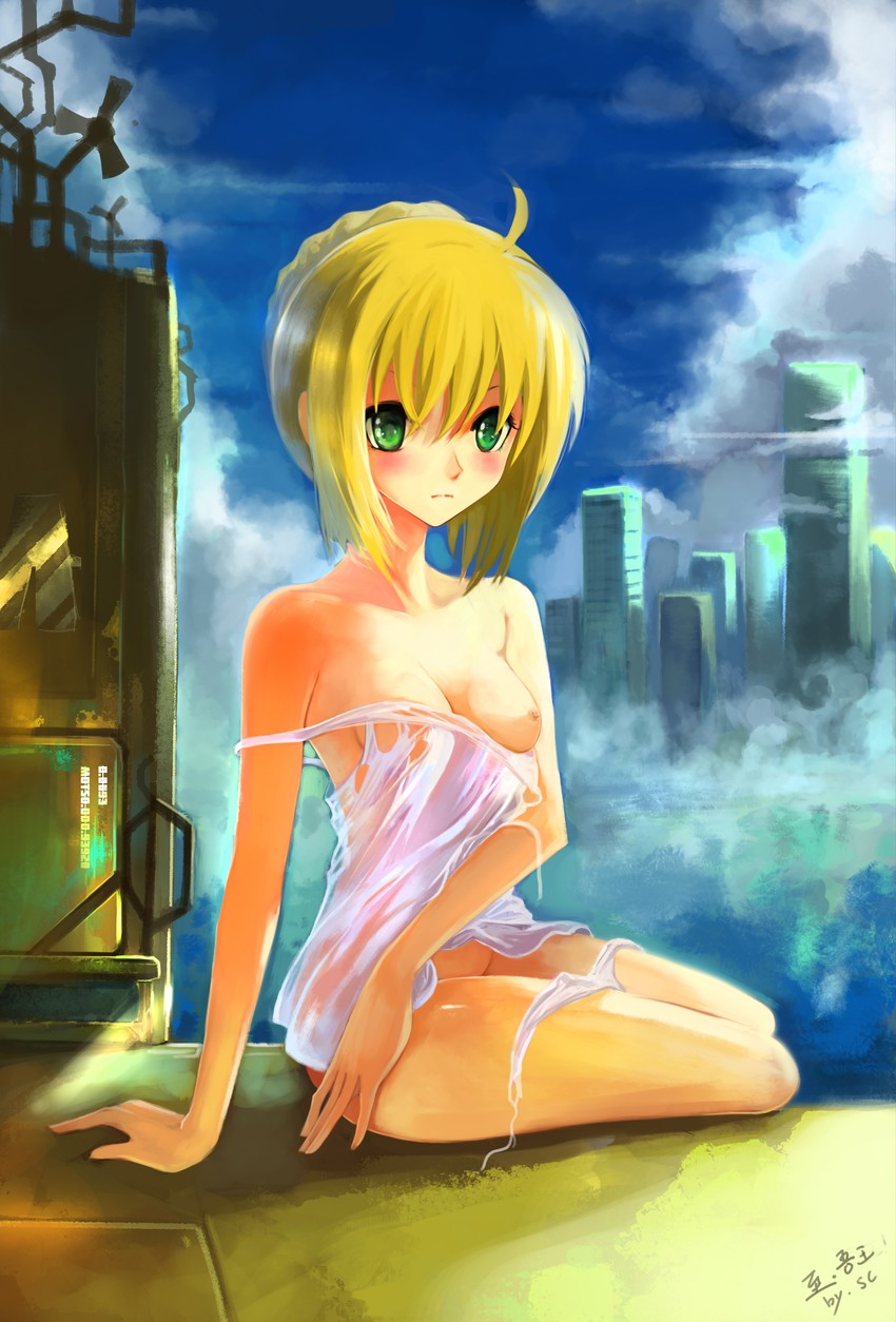 artoria pendragon and saber (fate and 1 more) drawn by summercards