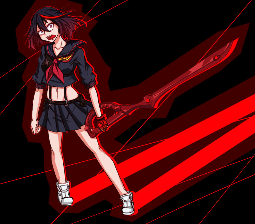 matoi ryuuko and senketsu (kill la kill) drawn by badeegg