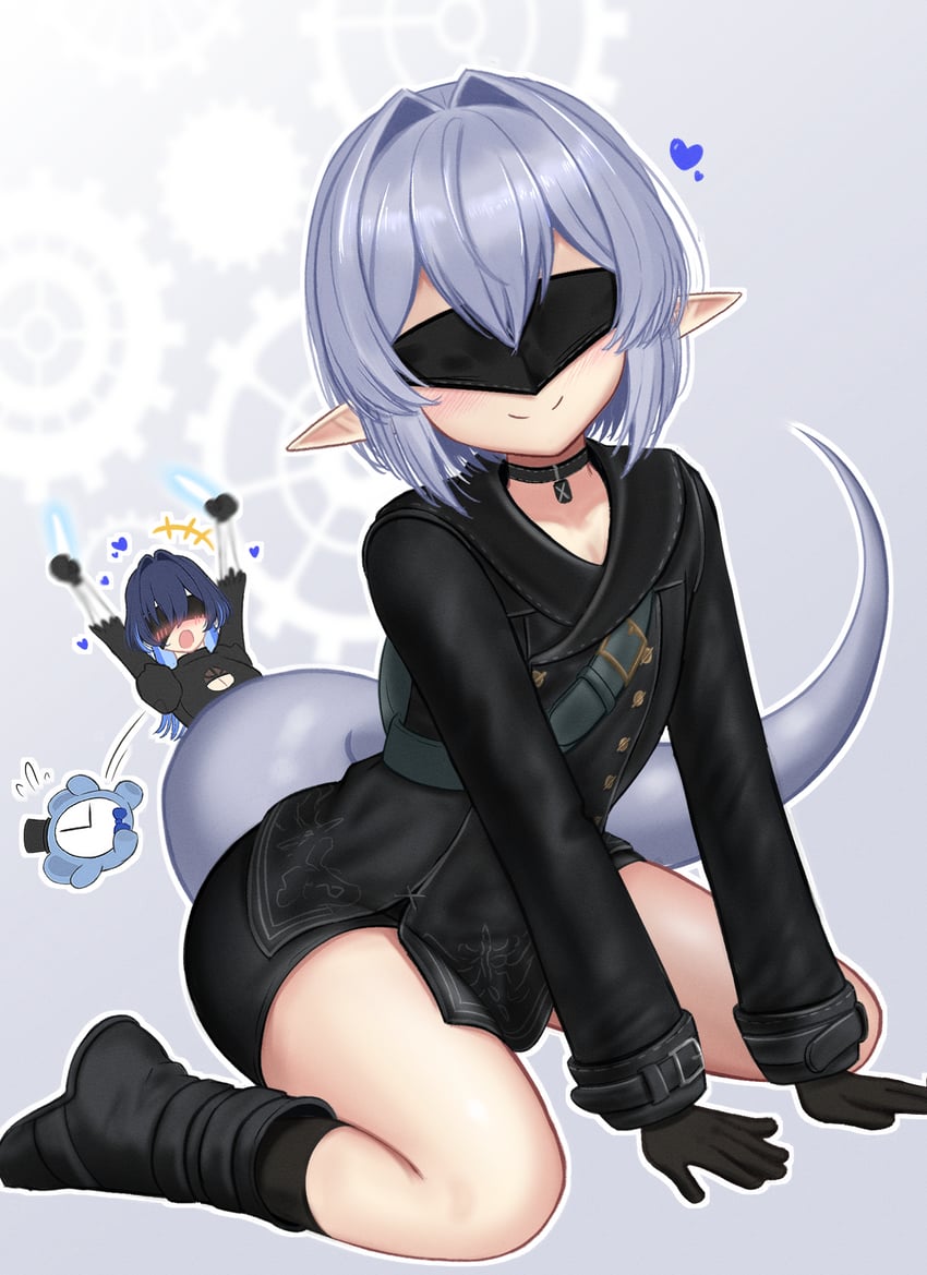 2b, ouro kronii, 9s, boros, and kronie (hololive and 3 more) drawn by basher