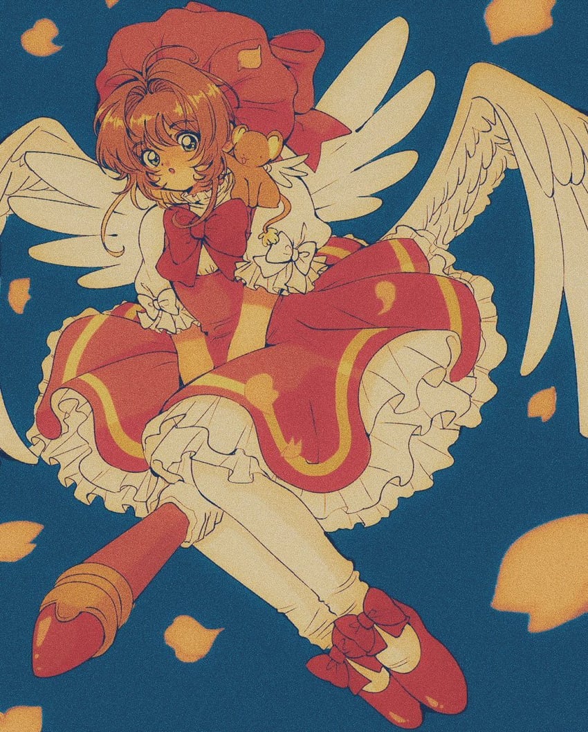 kinomoto sakura and kero (cardcaptor sakura) drawn by pikurusu