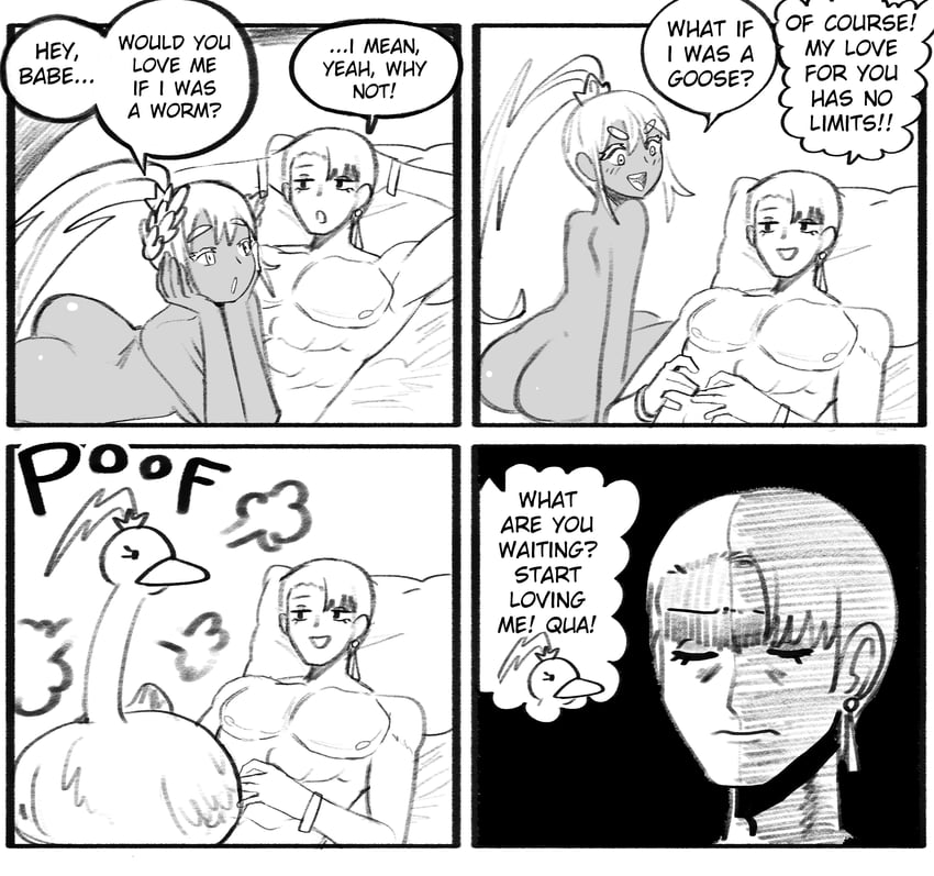 zeus and leda (original and 1 more) drawn by wanderjegson