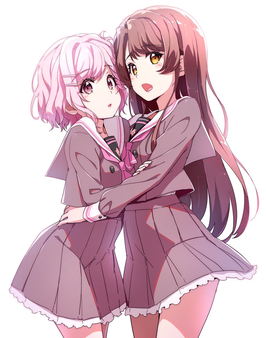 sakurada miyu and kasuga haruna (d4dj) drawn by akata_itsuki