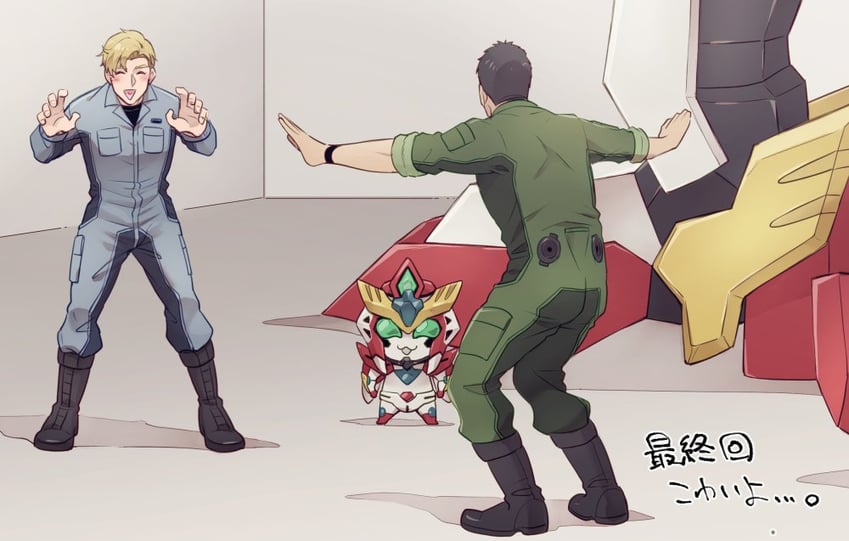ao isami, lewis smith, and bravern (yuuki bakuhatsu bang bravern) drawn by tometo_pot
