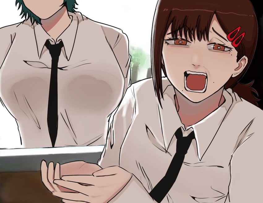 higashiyama kobeni and himeno (chainsaw man) drawn by dolphin_cat