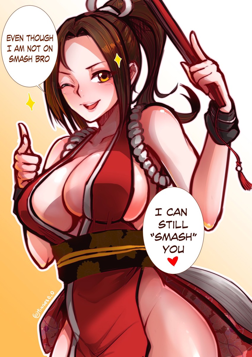 shiranui mai (the king of fighters and 2 more) drawn by tinnies