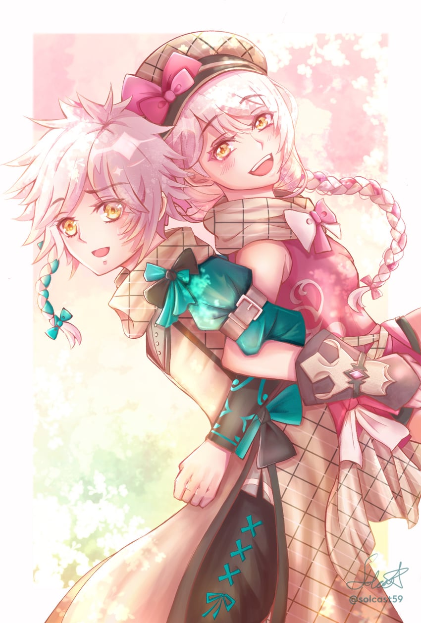 framme and clanne (fire emblem and 1 more) drawn by solcast59