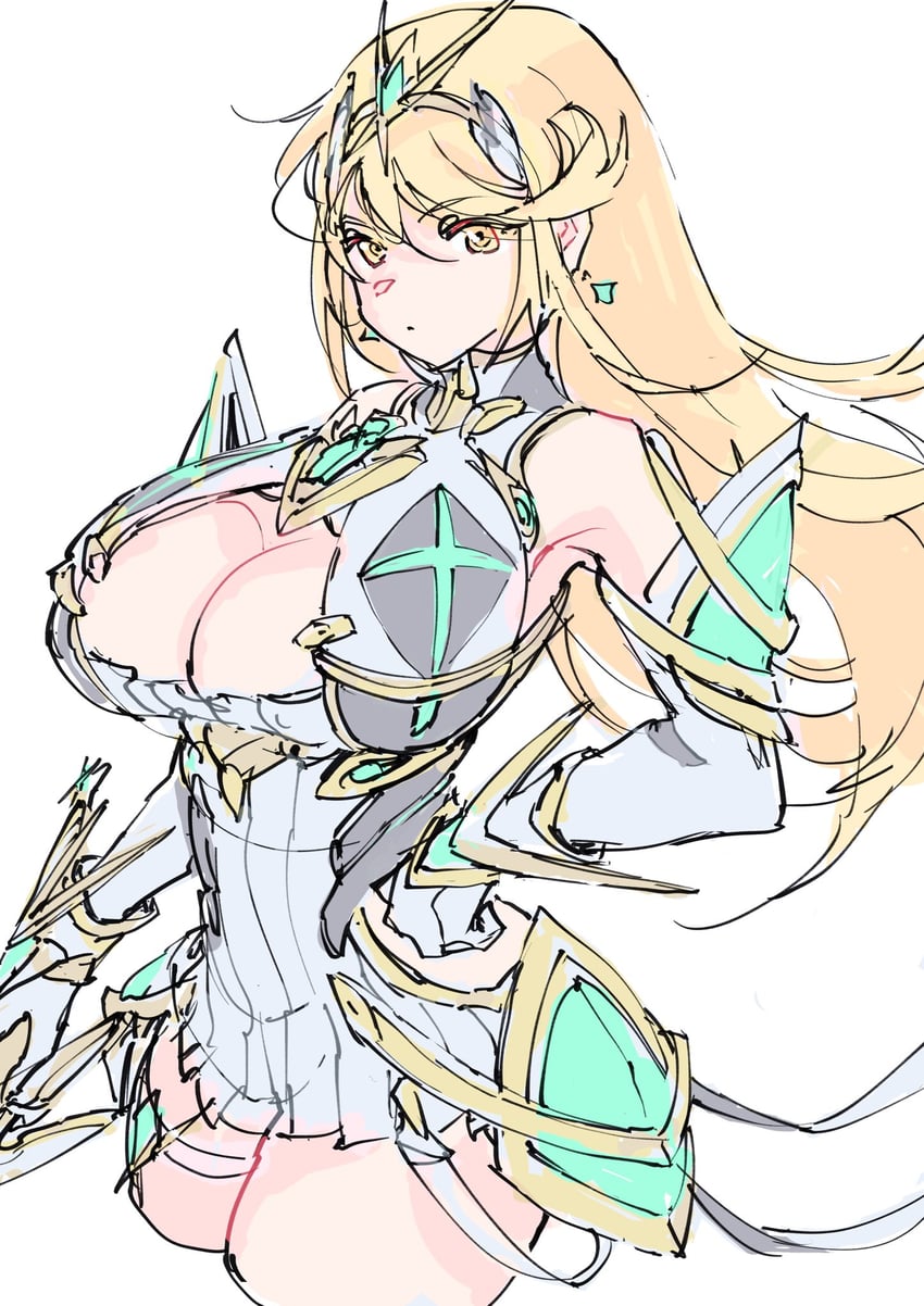 mythra (xenoblade chronicles and 1 more) drawn by ug333333
