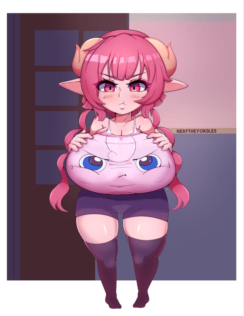 jigglypuff and ilulu (pokemon and 1 more) drawn by nerftheyordles