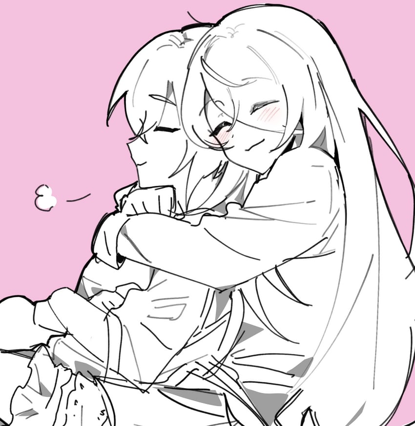 kura satomi and tsukishiro monaka (heaven burns red) drawn by jingbai968