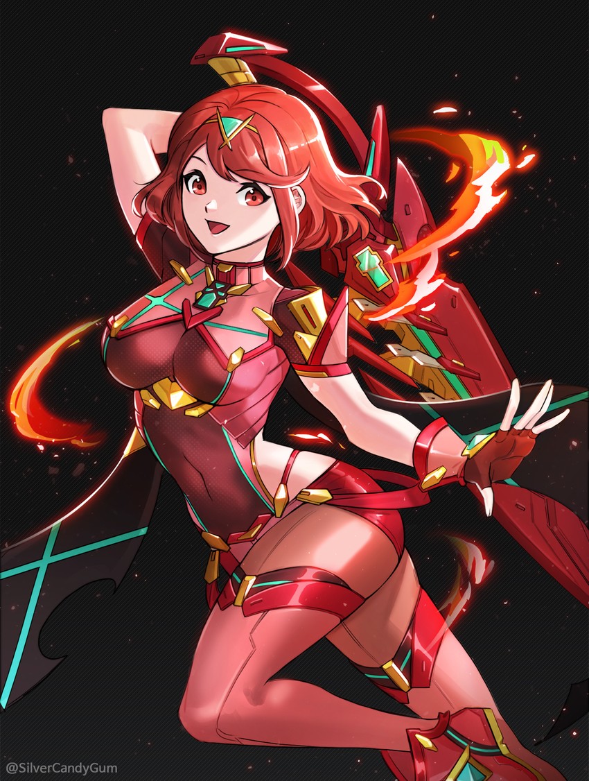 pyra (xenoblade chronicles and 2 more) drawn by silvercandy_gum
