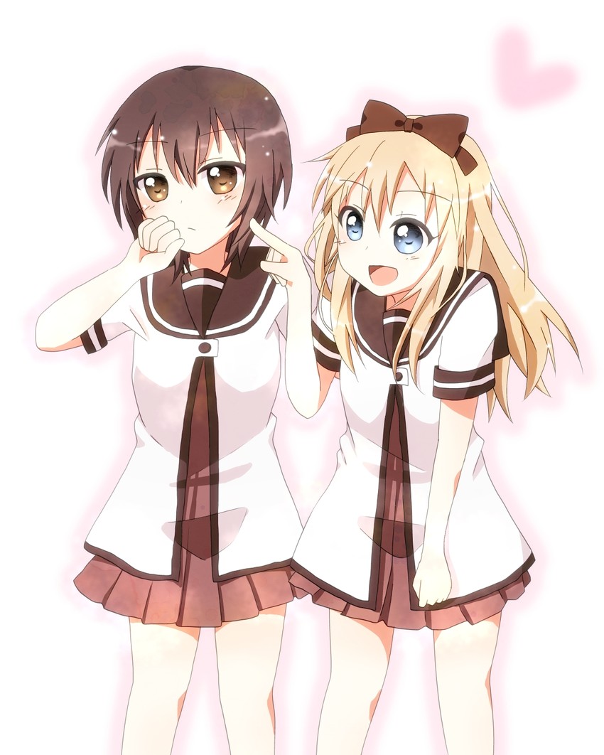 toshinou kyouko and funami yui (yuruyuri) drawn by i_me_34