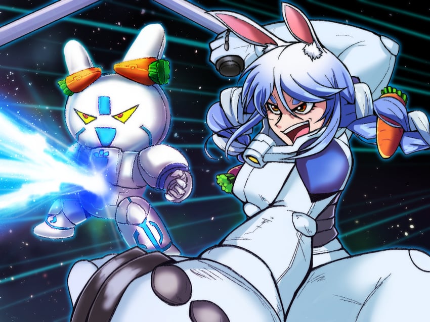 usada pekora (hololive and 2 more) drawn by huji_i