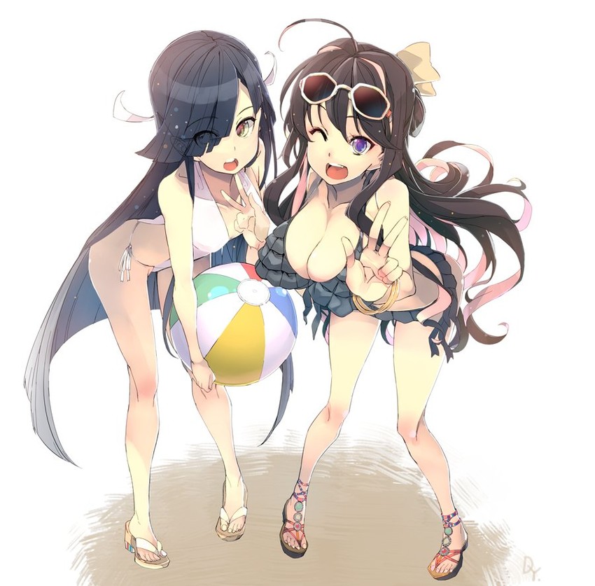 naganami and hayashimo (kantai collection) drawn by hidori_(hibi_toridori)