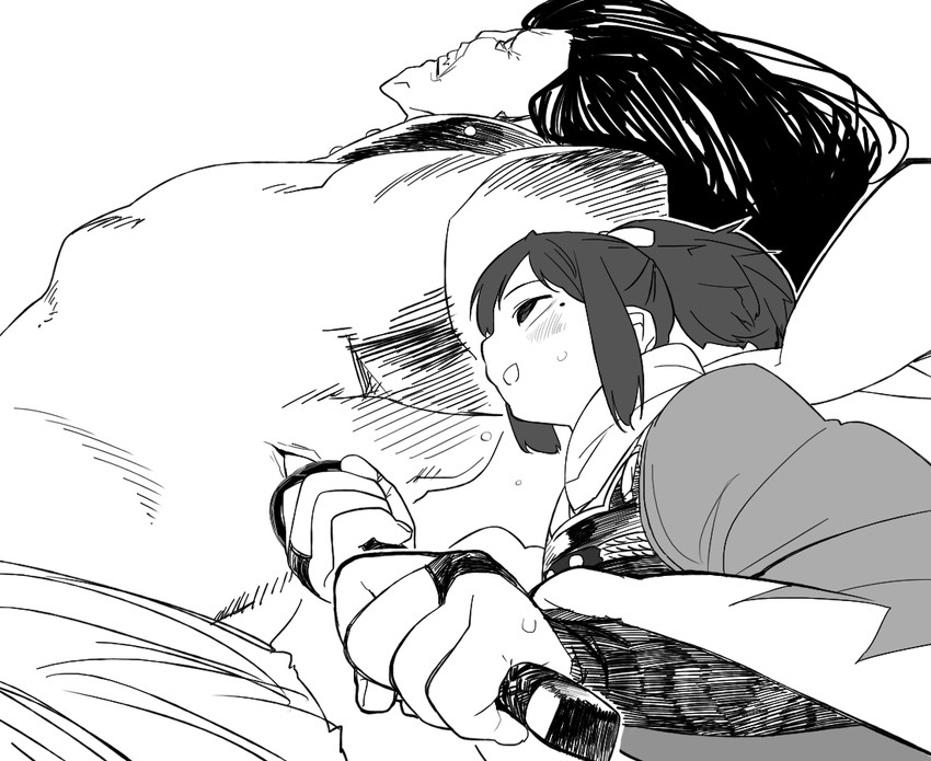 yamato-no-kami yasusada and enemy ootachi (touken ranbu) drawn by hishigata