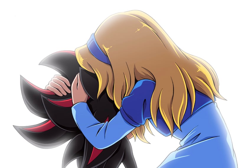 shadow the hedgehog and maria robotnik (sonic) drawn by moon-realm