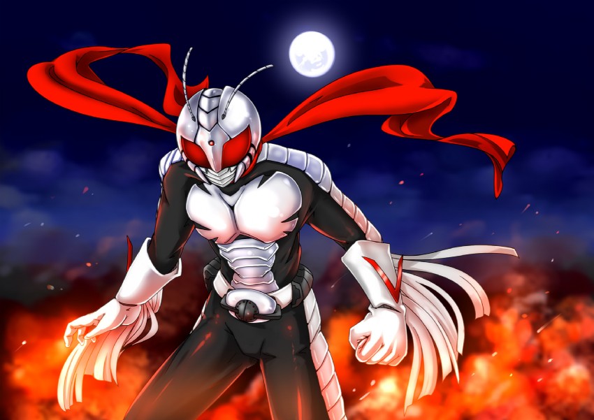 kamen rider super-1 (kamen rider and 1 more) drawn by ryoi