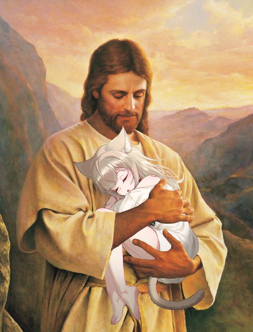 kinako and jesus (the bible and 1 more) drawn by 40hara and bahamut731lp