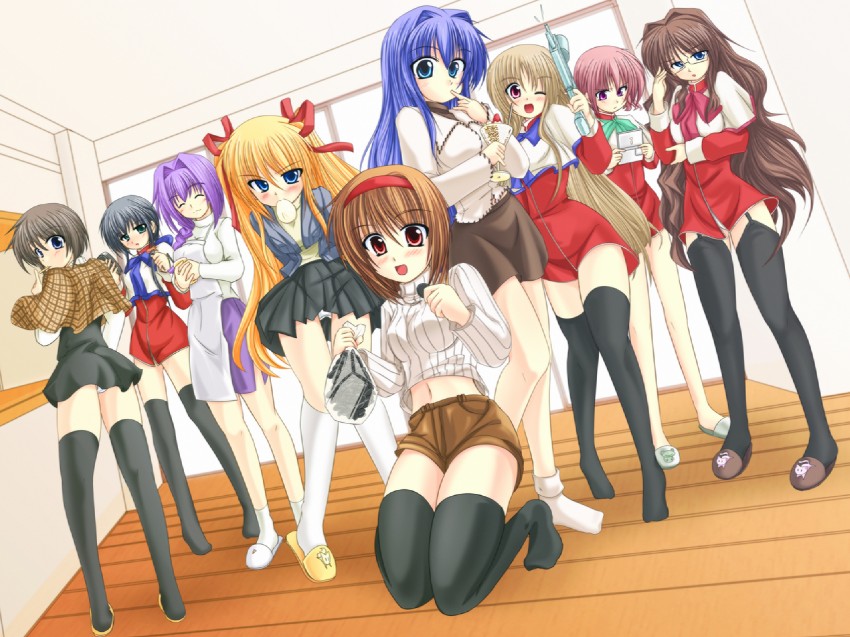 tsukimiya ayu, minase nayuki, minase akiko, sawatari makoto, kawasumi mai, and 4 more (kanon) drawn by kirihane