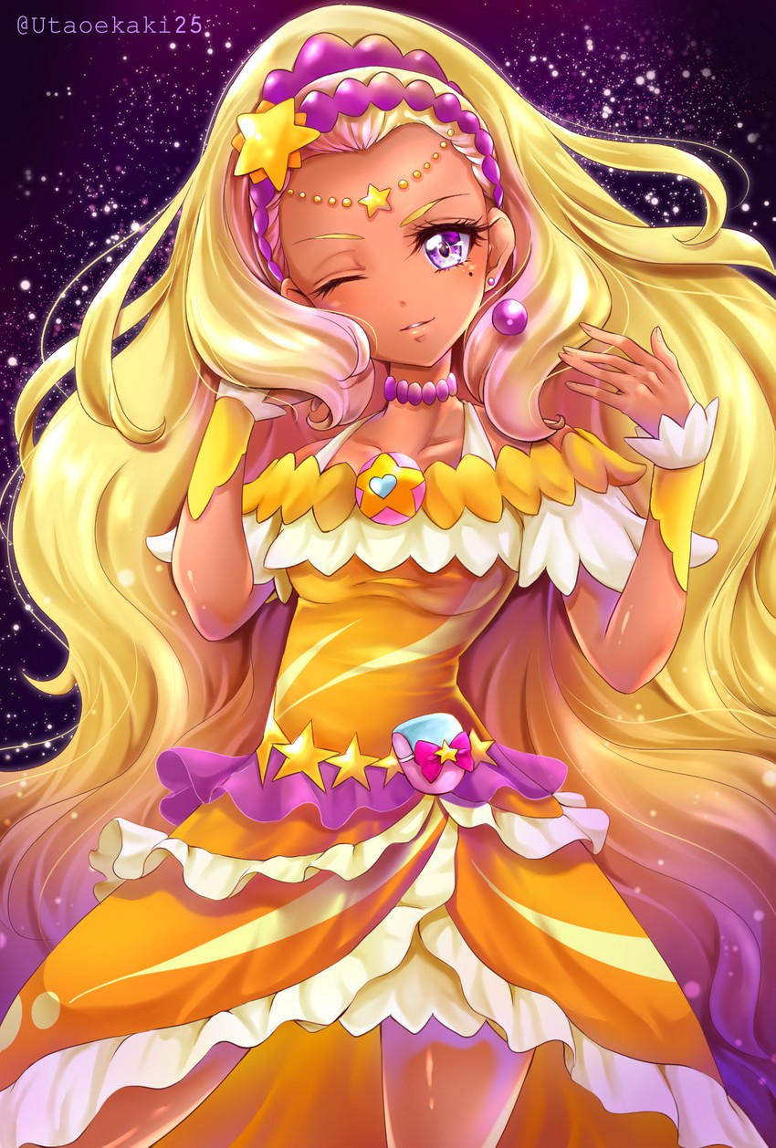 amamiya elena and cure soleil (precure and 1 more) drawn by uta_(yagashiro25)