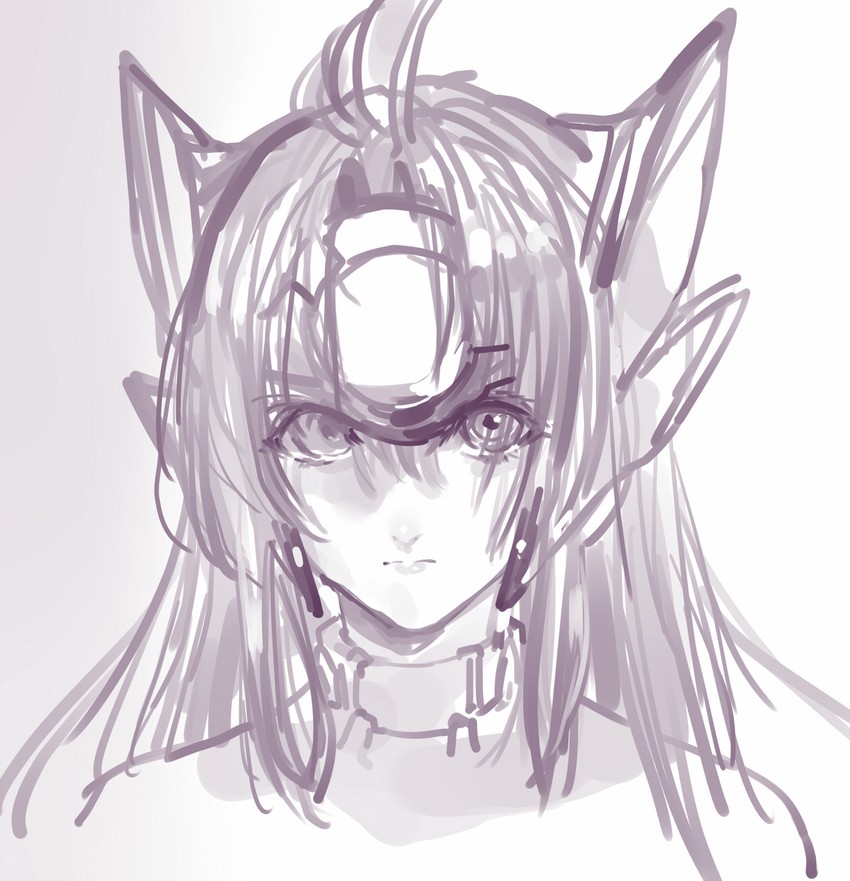 kos-mos (xenoblade chronicles and 1 more) drawn by negresco