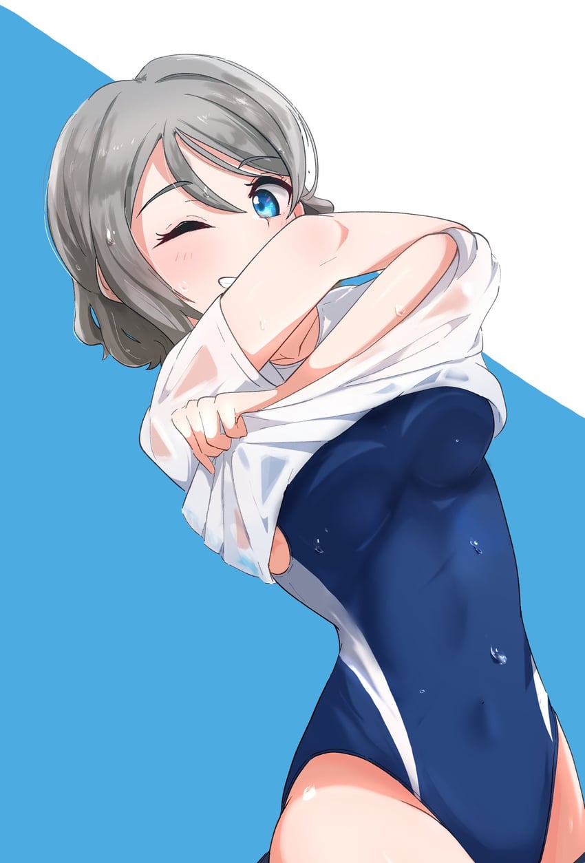 watanabe you (love live! and 1 more) drawn by yunite68