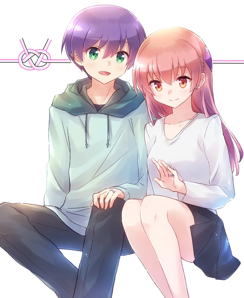 yuzaki tsukasa and yuzaki nasa (tonikaku kawaii) drawn by nyaa_(nnekoron)