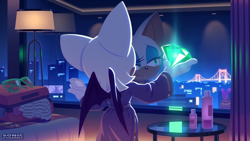 rouge the bat, big the cat, and nights (sonic and 2 more) drawn by karasuno_yui