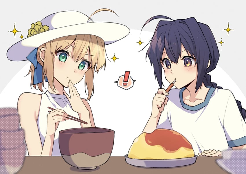 artoria pendragon, saber, and yamato takeru (fate and 1 more) drawn by ebi_fly_55