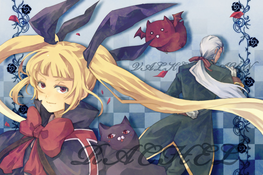rachel alucard, gii, nago, and valkenhayn r. hellsing (blazblue) drawn by yuuka_seisen