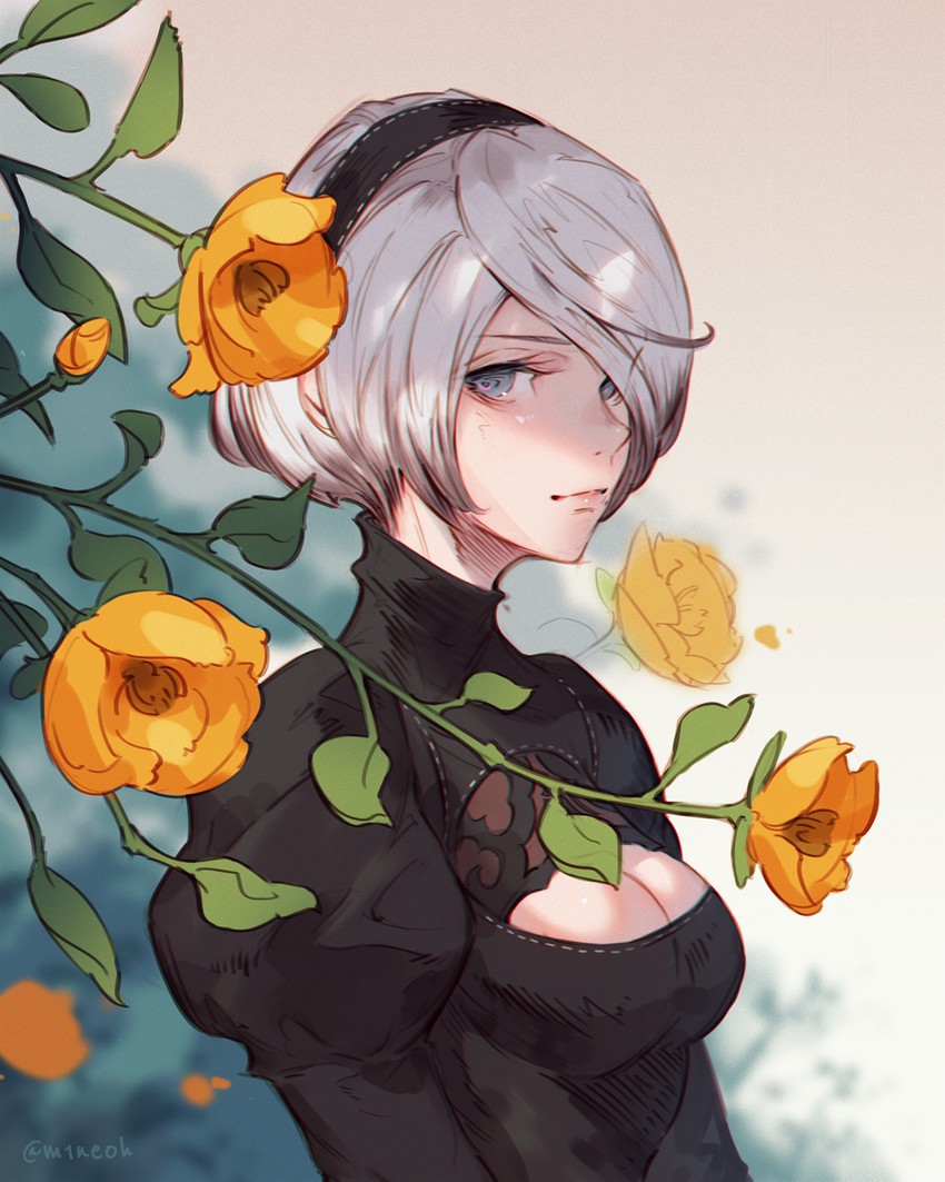 2b (nier and 1 more) drawn by jiro_(ninetysix)