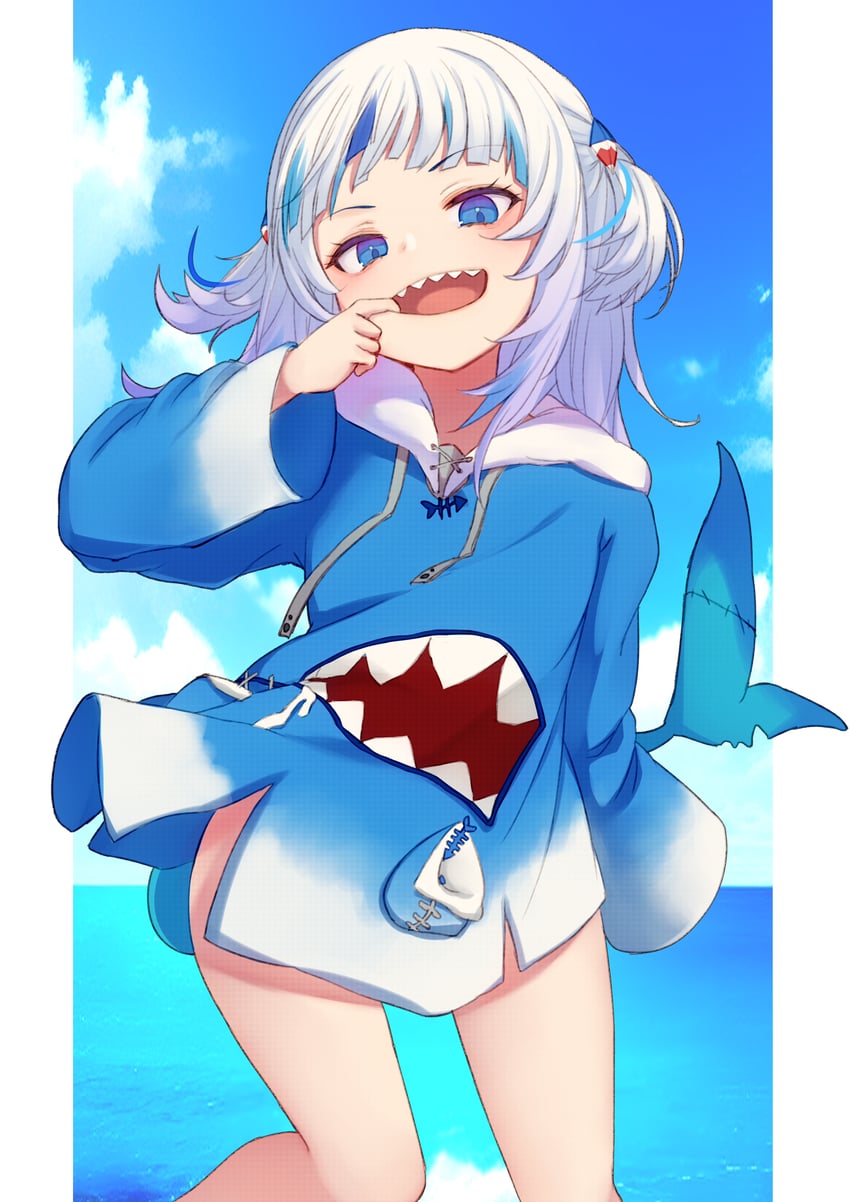 gawr gura (hololive and 1 more) drawn by orihiro0614